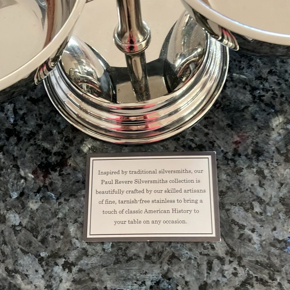 NWT Paul Revere Silversmiths by Godinger Nut Bowl With Handle - Picture 7 of 12